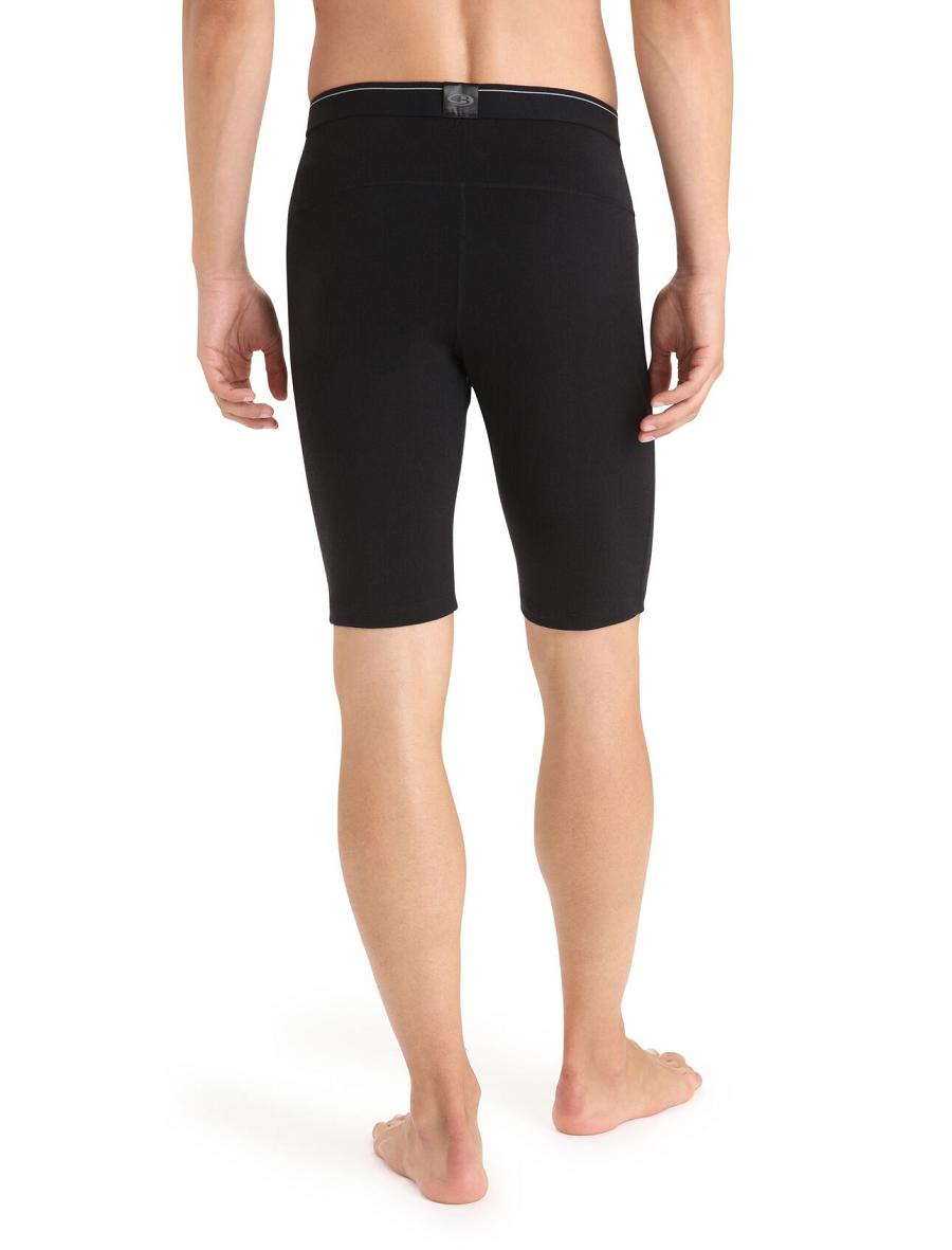 Black Men's Icebreaker Merino 200 Oasis Thermal Shorts | USA 1111VRWD